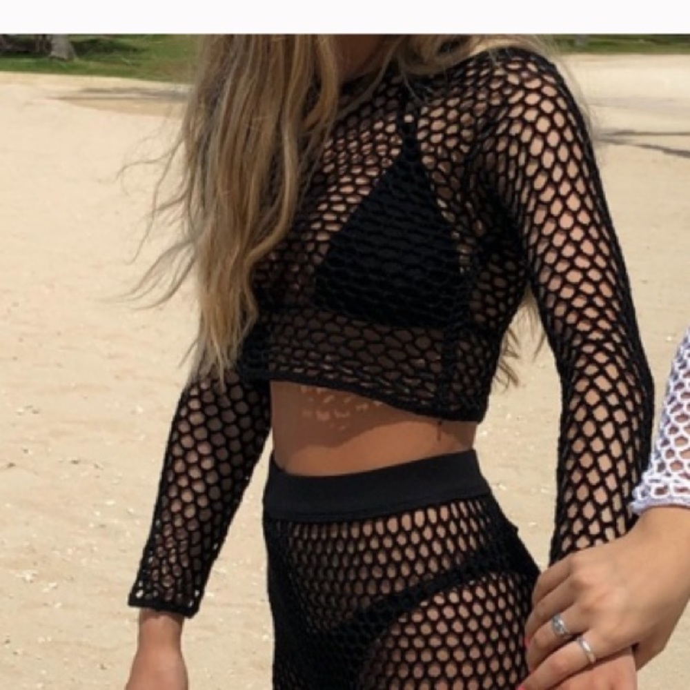 Black Andi Bagus Crotchet Top